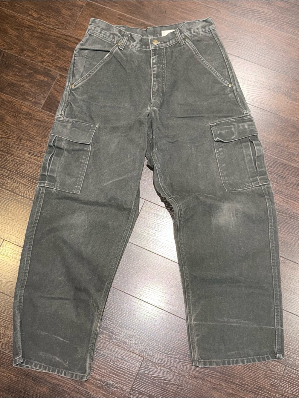 Dakota Cargo Work Wear Jeans Pants Men’s Size 30x29 Faded Black Well Worn